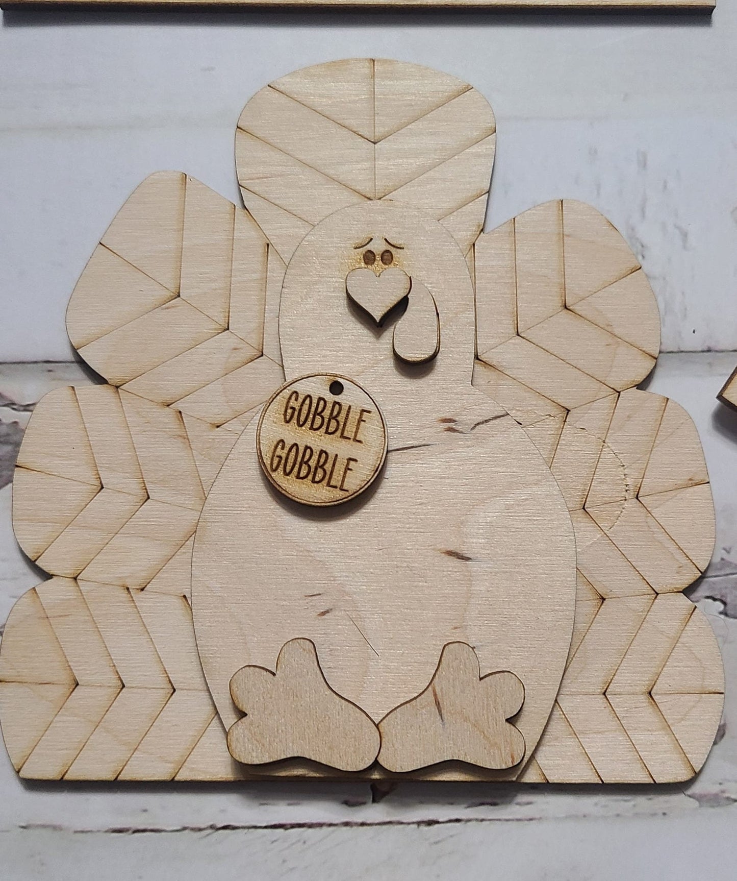 Unfinished Wood Thanksgiving Tiered Tray Decor DIY Kit