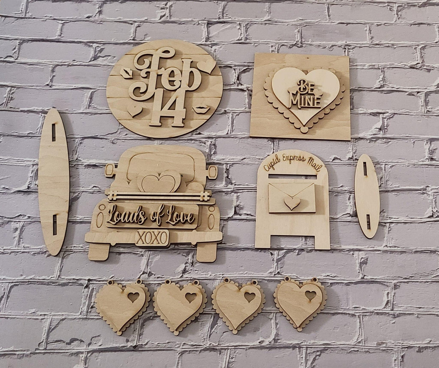 Valentine's day tiered tray decor diy blank, Tiered Tray Decor blank, Wood Craft Kit, Do It Yourself, DIY Craft Kit, 3D Decor,1383198903 - LaserOnTheHill