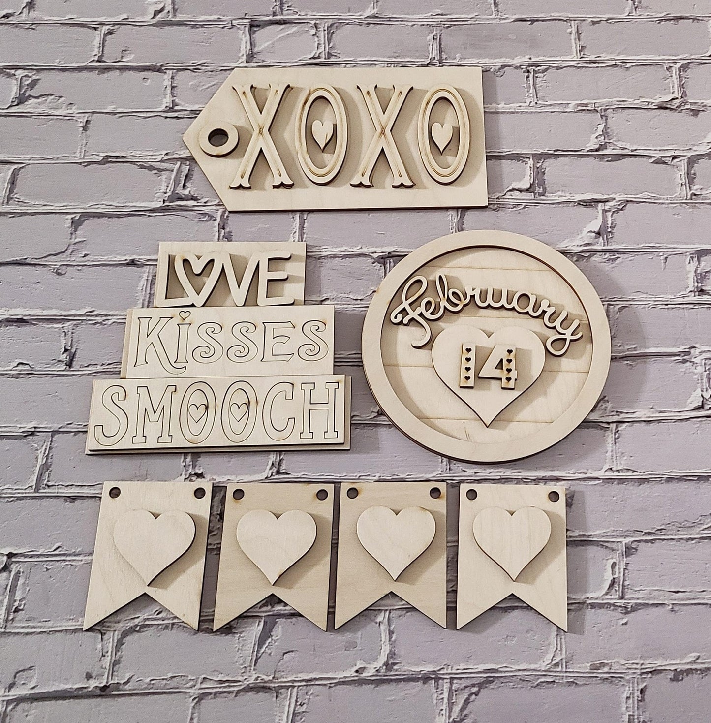 Valentine's day tiered tray decor diy blank, Tiered Tray Decor blank, Wood Craft Kit, Do It Yourself, DIY Craft Kit, 3D Decor,1369200270 - LaserOnTheHill