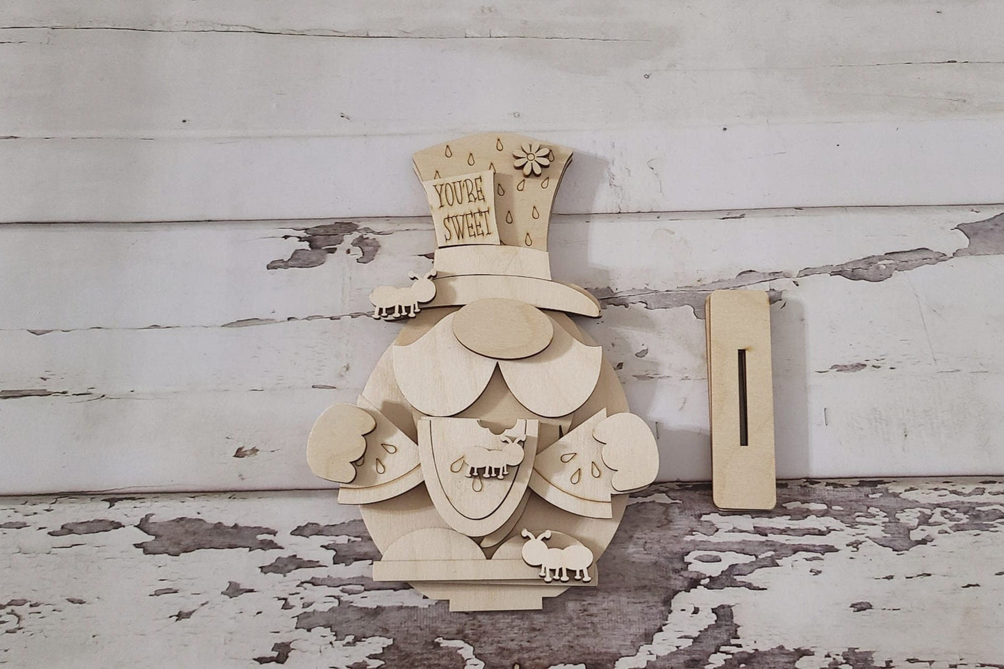 Summer watermelon Gnome shelf sitter wood blank diy, Summer tiered tray blank decor, Summer decor, Sumer gnome DIY, Watermelon Shelf Sitter1463751323 - LaserOnTheHill