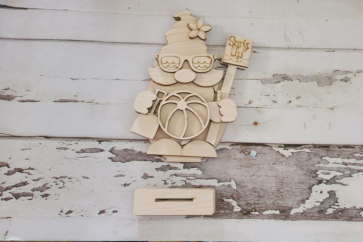 Summer beach Gnome shelf sitter wood blank diy, Summer tiered tray blank decor, Summer decor, Sumer gnome DIY, beach Shelf Sitter1490217413 - LaserOnTheHill