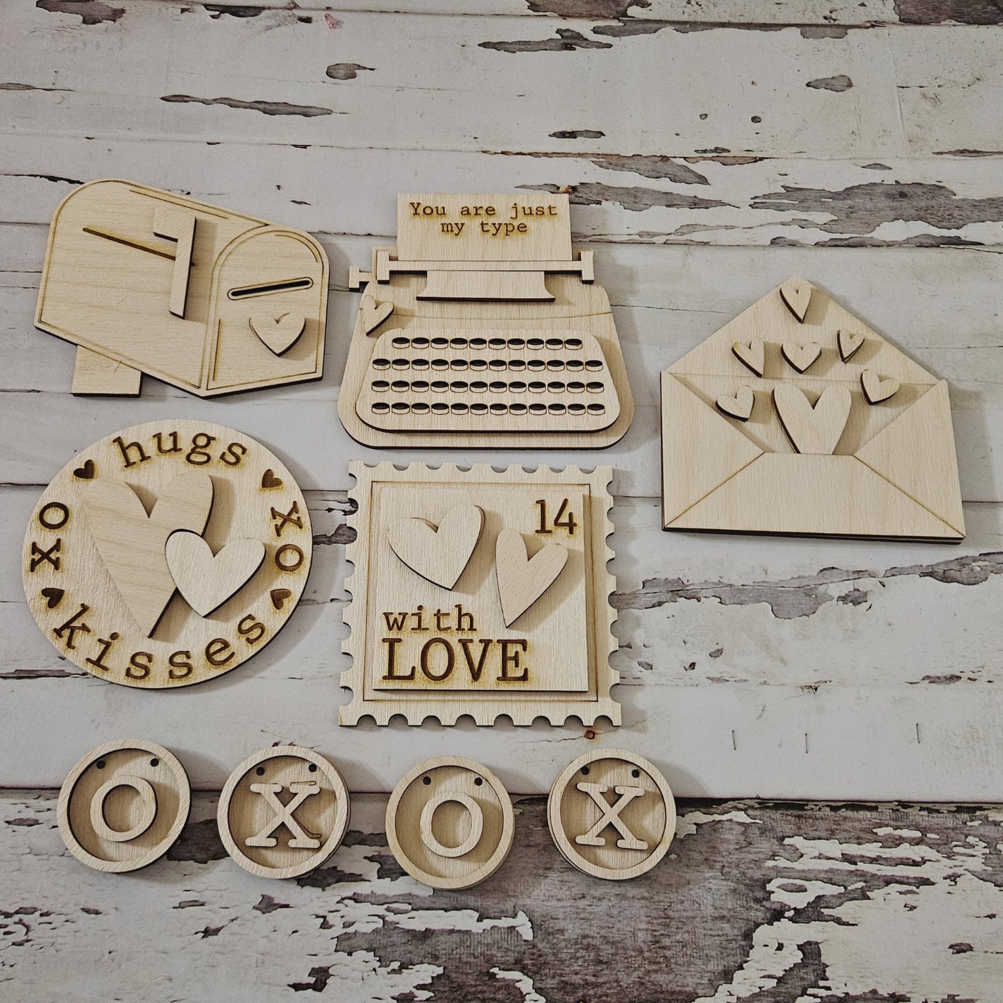 Valentine's day tiered tray decor diy blank, Tiered Tray Decor blank, Wood Craft Kit, Do It Yourself, DIY Craft Kit, 3D Decor1637378370 - LaserOnTheHill