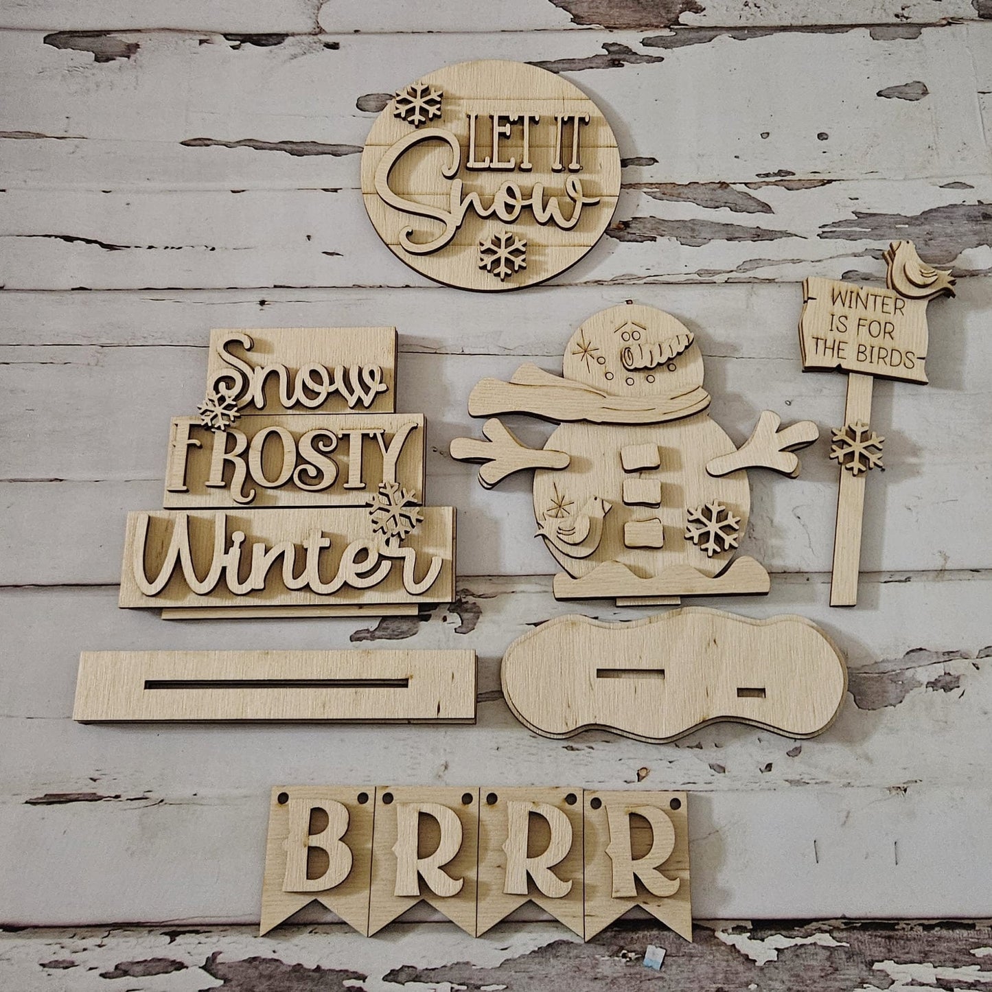 Winter tiered tray decor, Unfinished wood blanks, DIY Winter decor, DIY tiered tray decor, Make your own tiered tray decor1643438068 - LaserOnTheHill