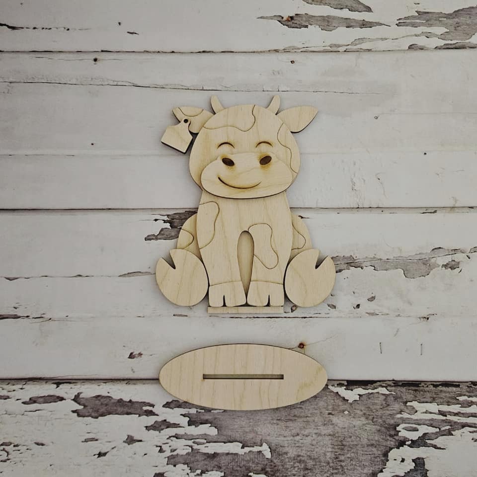 Highland cow shelf sitter wood blank diy, Cow tiered tray blank decor, Highland Cow decor, Baby Highland Cow DIY, Farm Shelf Sitter1668919533 - LaserOnTheHill