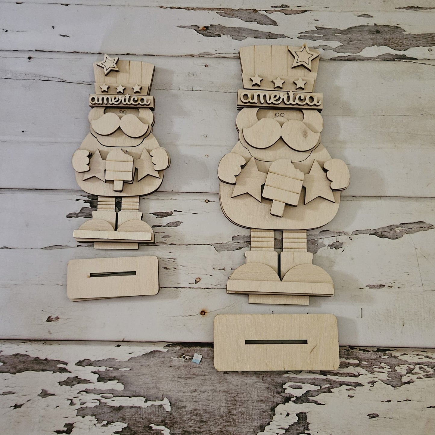 4th of July Gnome shelf sitter wood blank diy, Patriotic tiered tray blank decor, fourth of July decor, gnome DIY, Shelf Sitter1674251528 - LaserOnTheHill