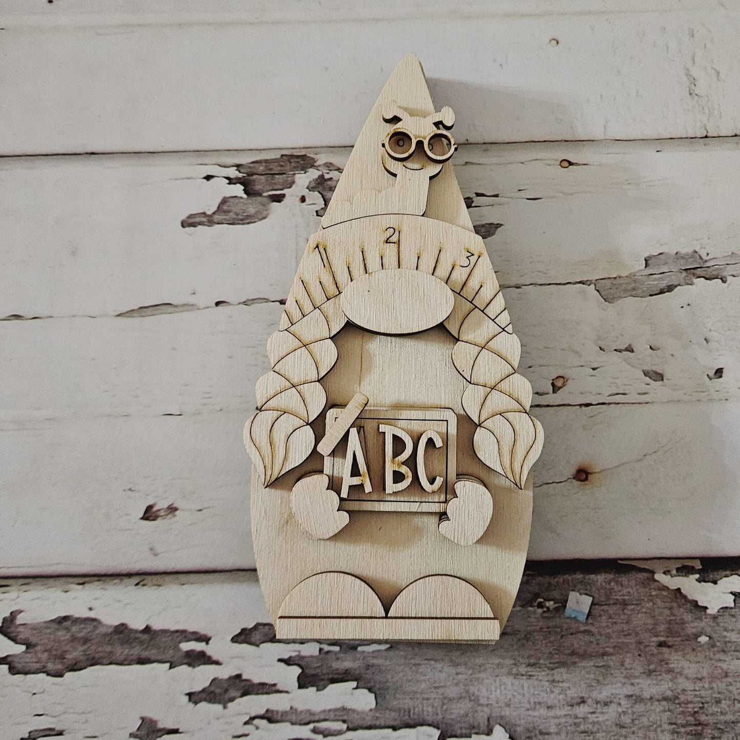 Teacher Gnome shelf sitter wood blank diy, School tiered tray blank decor, Teacher decor, Teacher gnome DIY, School Shelf Sitter1689143411 - LaserOnTheHill