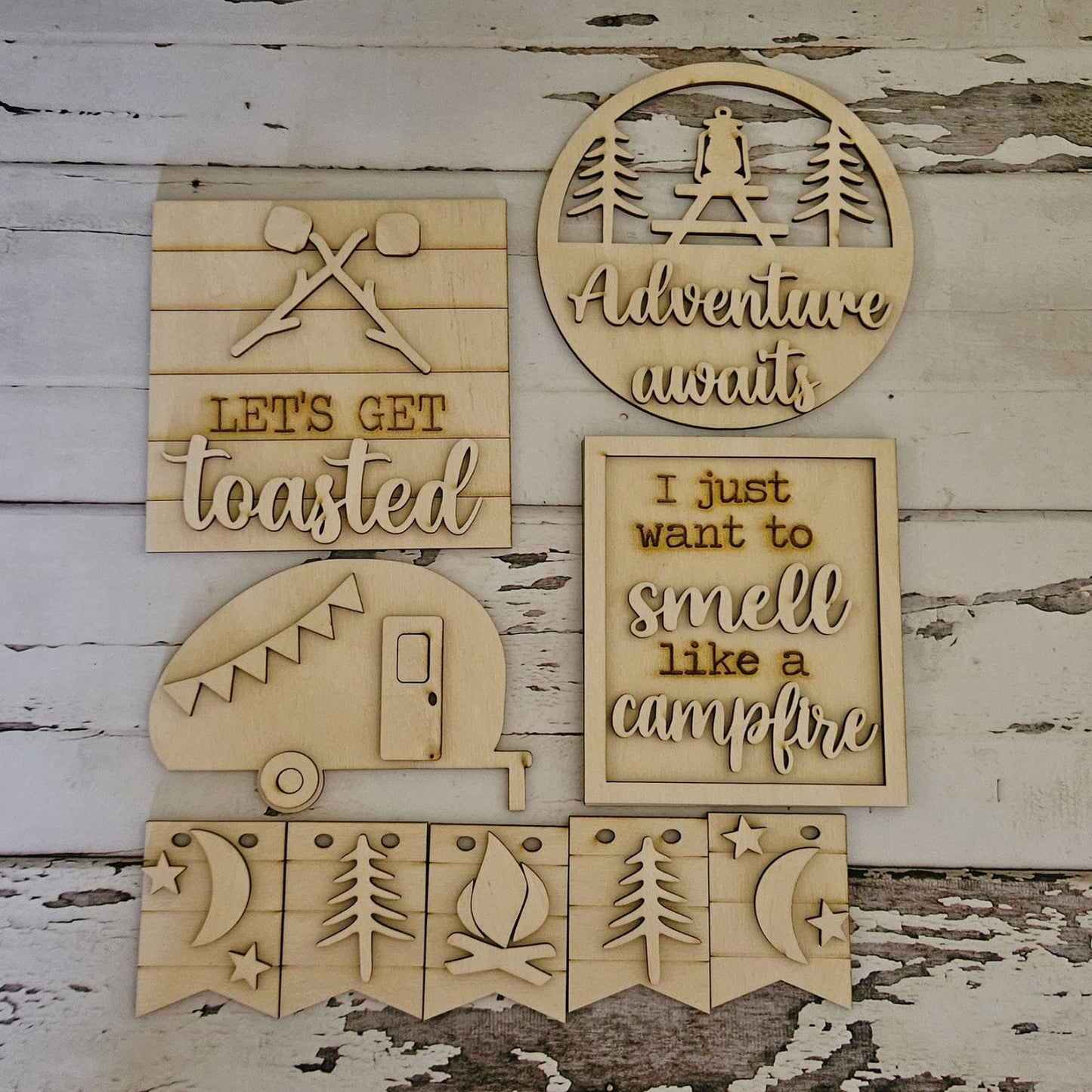 Camping tiered tray wood blank - make your own tiered tray decor - DIY camping home decor - DIY camper decor - Summer tiered tray blanks1717795896 - LaserOnTheHill