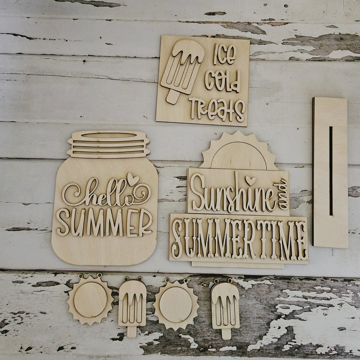 Summer pool tiered tray wood blank - Summer wood blanks - Blank tiered tray decor - diy home decor - Summer home decor blanks1712938932 - LaserOnTheHill