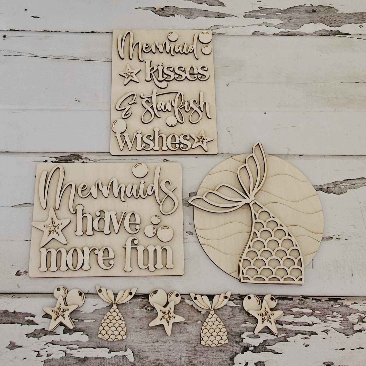 Mermaid tiered tray signs, Mermaid tiered tray decor, Summer tiered tray decor, Summer decor, Mermaid decor, Mermaid birthday1715567124 - LaserOnTheHill