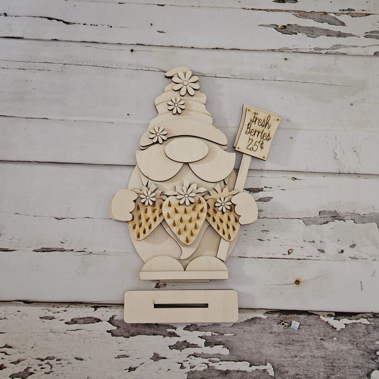 Summer Strawberry Gnome shelf sitter wood blank diy, Summer tiered tray blank decor, Summer decor, Sumer gnome DIY, Strawberry Shelf Sitter1465019639 - LaserOnTheHill
