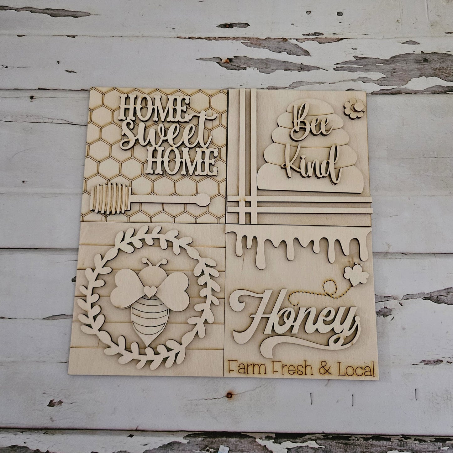 Summer honey bee interchangeable signs - Diy summer home decor - diy honey bee tiered tray decor - Make your own bee decor -diy Wood blank1733550437 - LaserOnTheHill