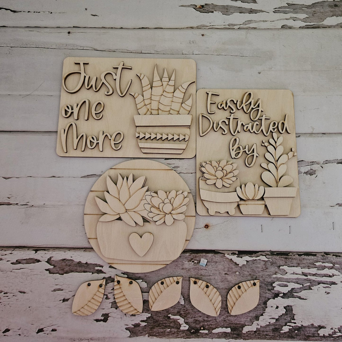 Succulent tiered tray wood blank - DIY tiered tray decor - Wood blanks - Plant tiered tray diy - Make your own tiered tray1725182026 - LaserOnTheHill