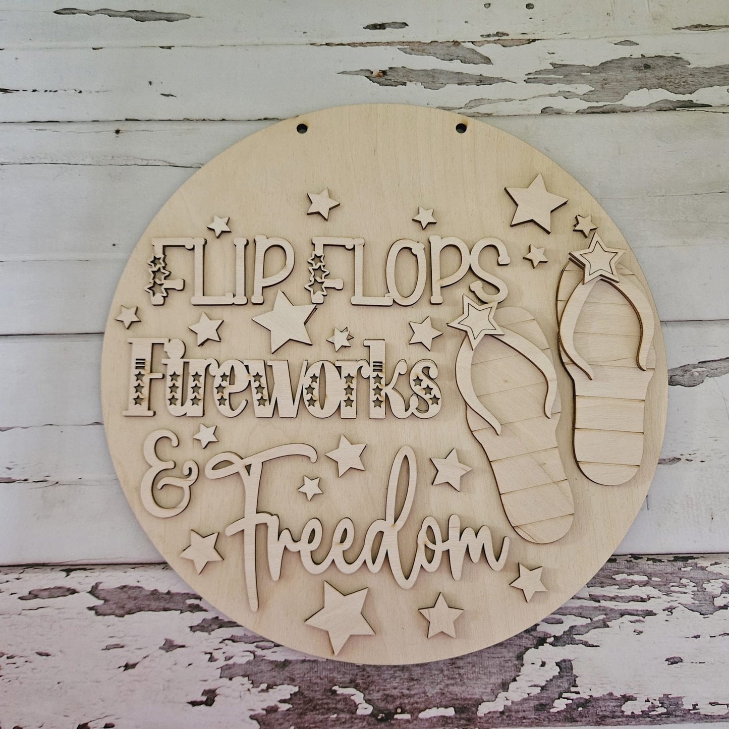 4th of July door hanger blank | Patriotic blank door hanger | DIY Summer Door Hanger Kit | Summer | wood blank | 4th of July | Door Hanger1735738821 - LaserOnTheHill