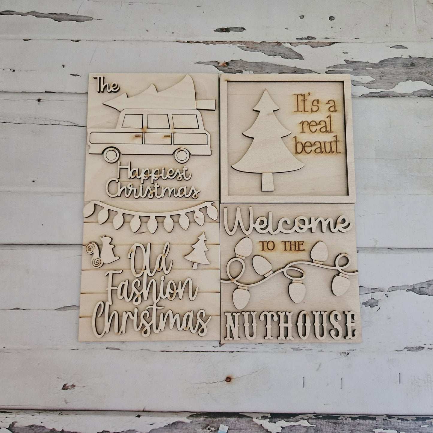 Christmas tiered tray decor diy blank, Tiered Tray Decor blank, Wood Craft Kit, Do It Yourself, DIY Craft Kit, 3D Decor, Christmas Decor DIY1750893038 - LaserOnTheHill