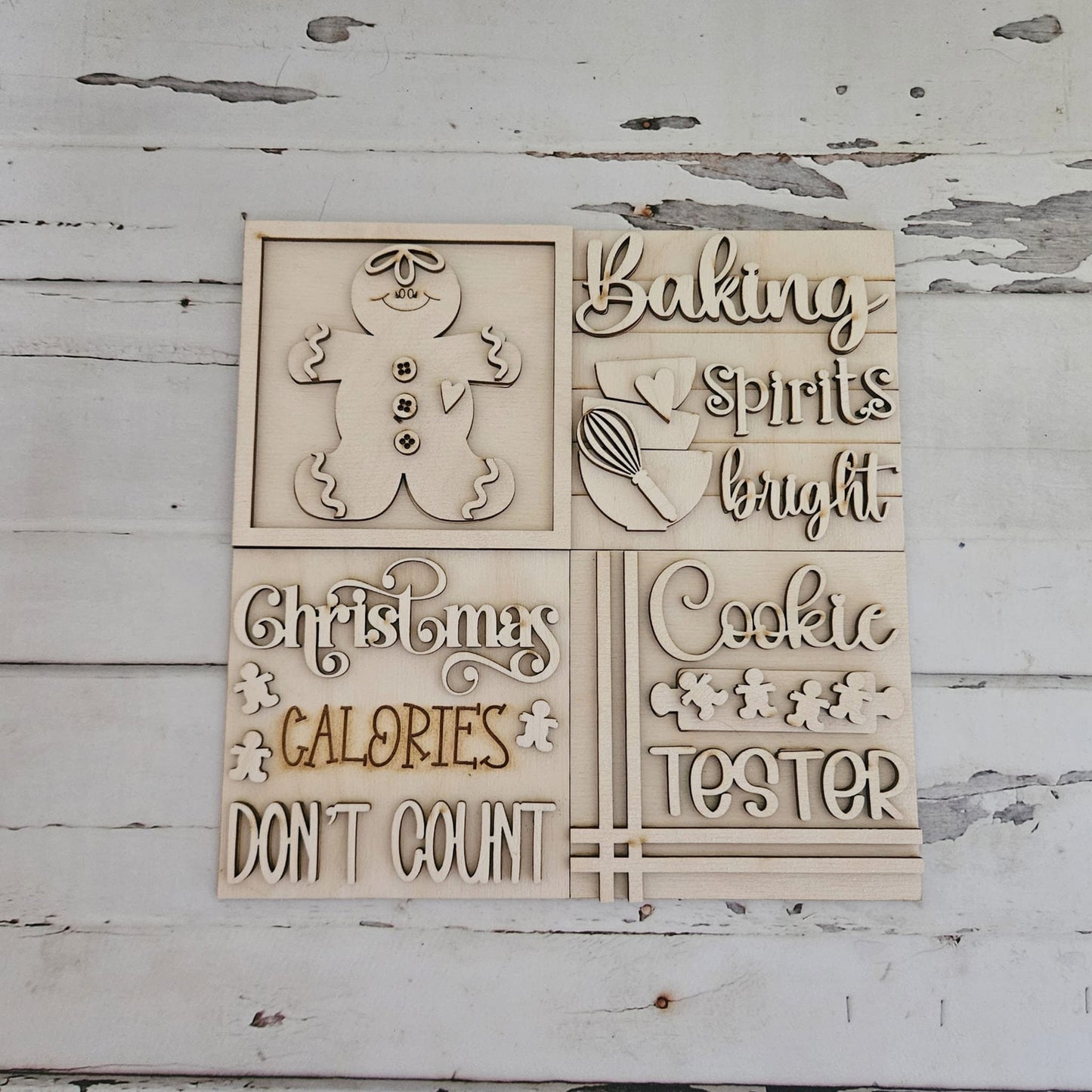 Christmas tiered tray decor diy blank, Tiered Tray Decor blank, Wood Craft Kit, Do It Yourself, DIY Craft Kit, 3D Decor, Christmas Decor DIY1765093159 - LaserOnTheHill