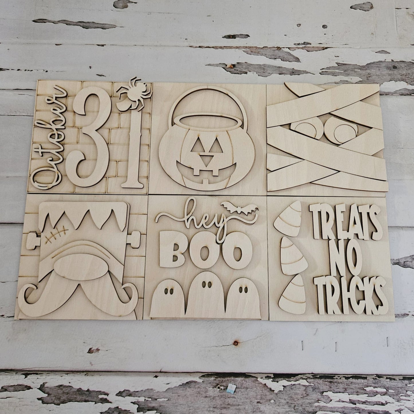 Halloween tiered tray decor bundle, Halloween tiered tray blanks, Fall decor blanks, Halloween DIY decor1768757543 - LaserOnTheHill