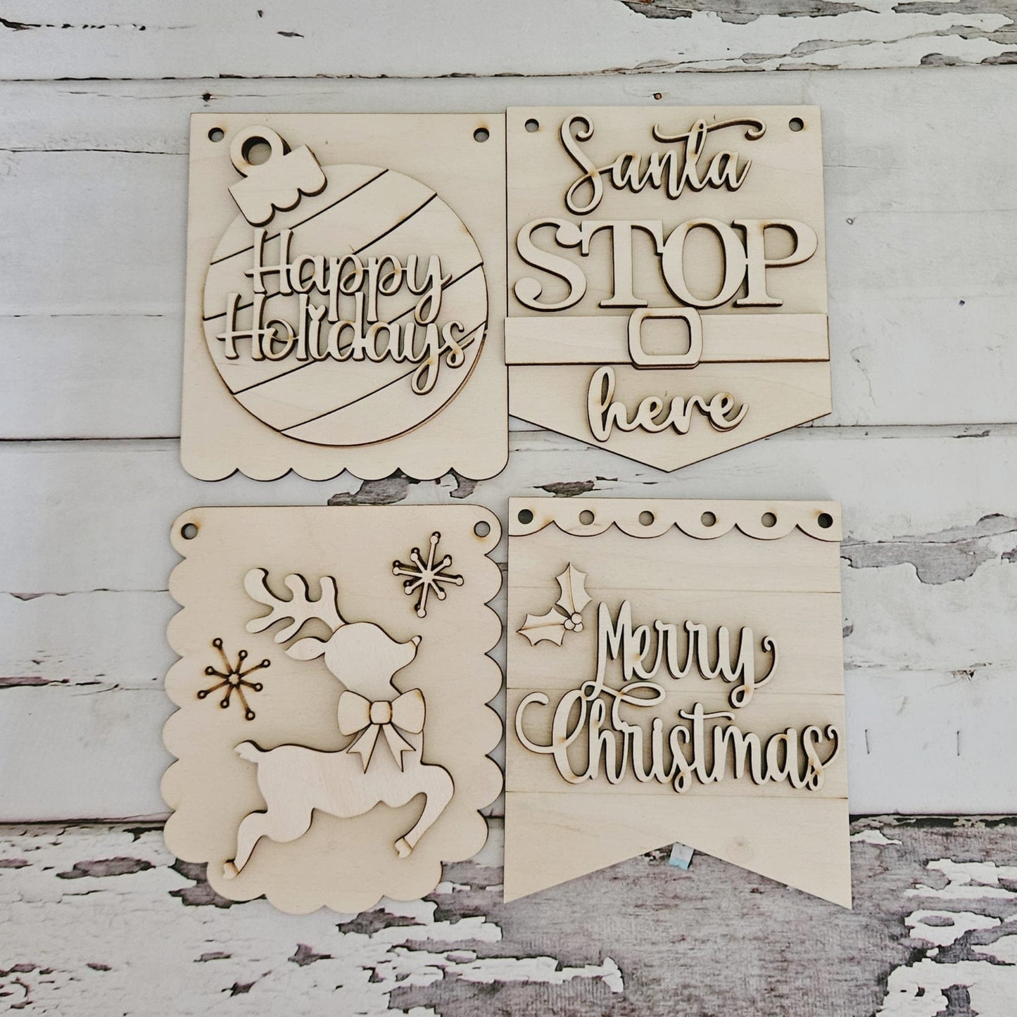 Christmas tiered tray decor diy blank, Tiered Tray Decor blank, Wood Craft Kit, Do It Yourself, DIY Craft Kit, 3D Decor, Christmas Decor DIY1757618677 - LaserOnTheHill