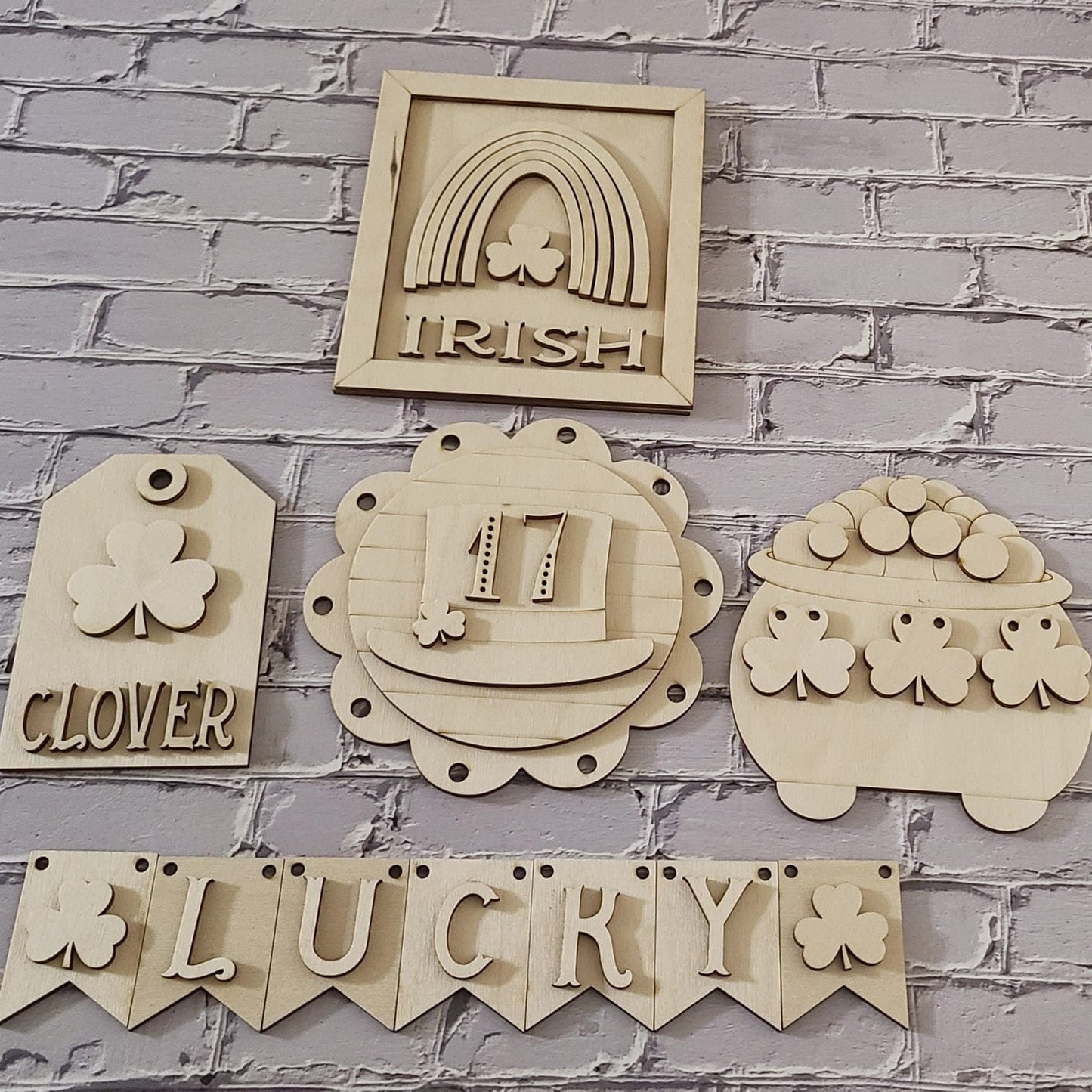 St Patrick's day tiered tray decor diy blank, Tiered Tray Decor blank, Wood Craft Kit, Do It Yourself, DIY Craft Kit, leprechaun Decor DIY1369206838 - LaserOnTheHill