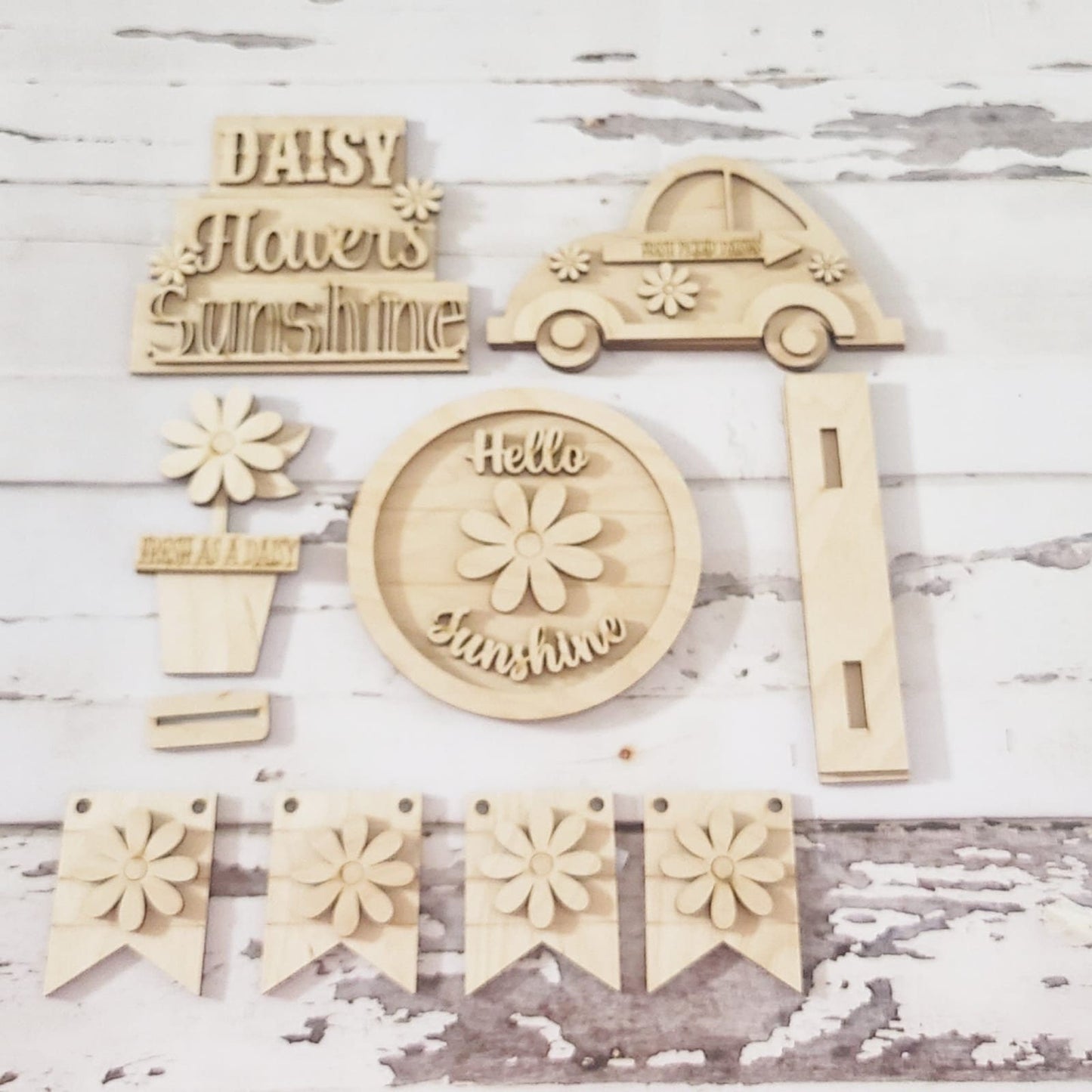 Daisey Flower Tiered tray blank set, Tiered Tray Blank, Daisy Tiered Tray, Flower Tiered Tray, DIY Tier Tray, Spring Tray Decor1457609069 - LaserOnTheHill