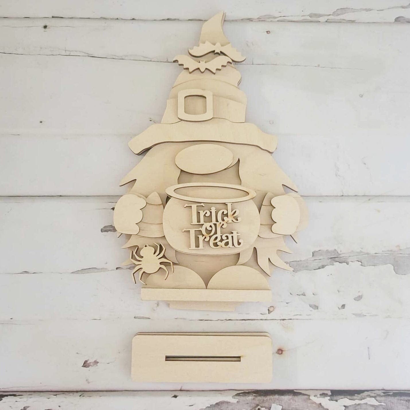 Halloween Gnome shelf sitter wood blank diy, Halloween tiered tray blank decor, Fall decor, Fall gnome DIY, Halloween Shelf Sitter, vampire1503433724 - LaserOnTheHill