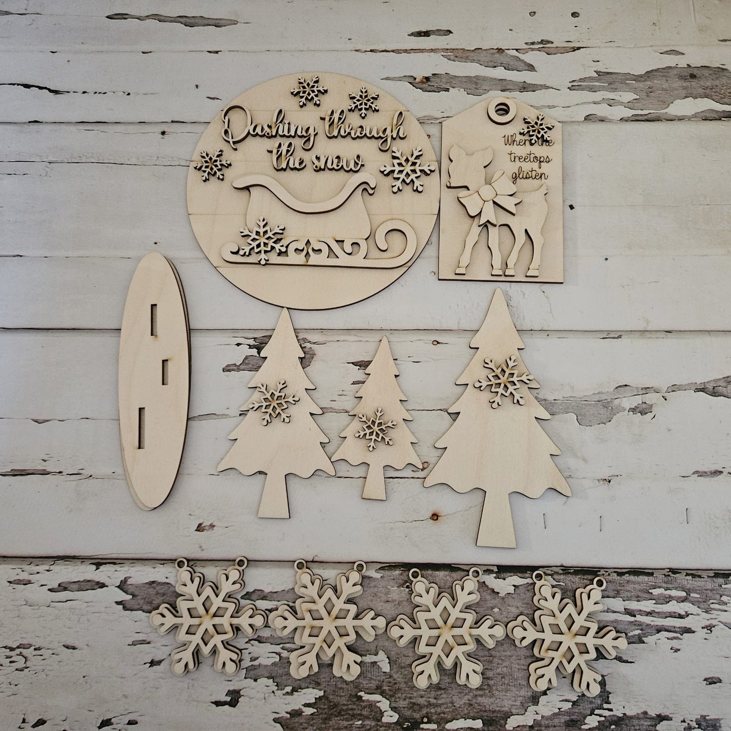 Christmas tiered tray decor diy blank, Tiered Tray Decor blank, Wood Craft Kit, Do It Yourself, DIY Craft Kit, 3D Decor, Christmas Decor DIY1779149402 - LaserOnTheHill