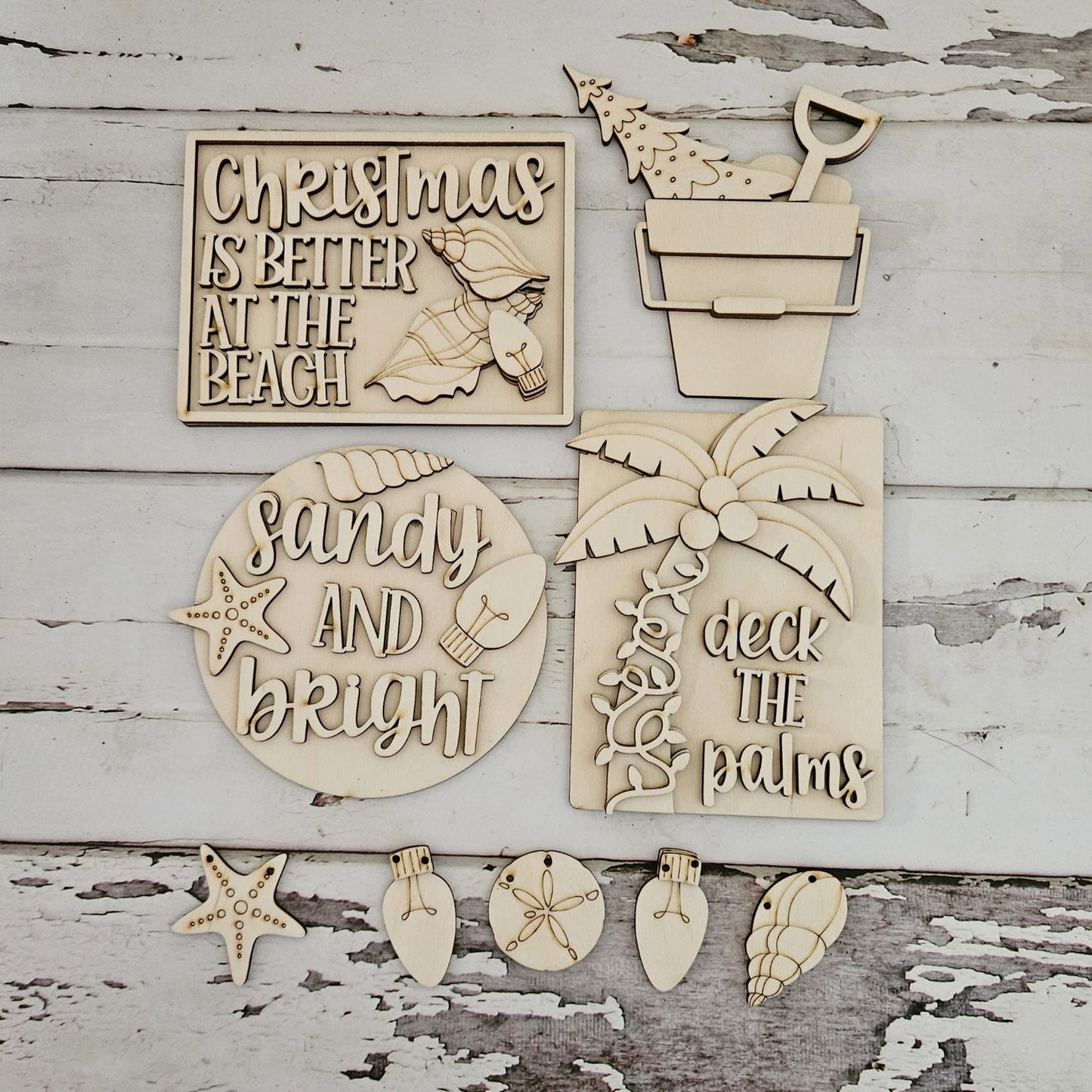 Christmas tiered tray decor diy blank, Tiered Tray Decor blank, Wood Craft Kit, Do It Yourself, DIY Craft Kit, 3D Decor, Christmas Decor DIY1794614789 - LaserOnTheHill