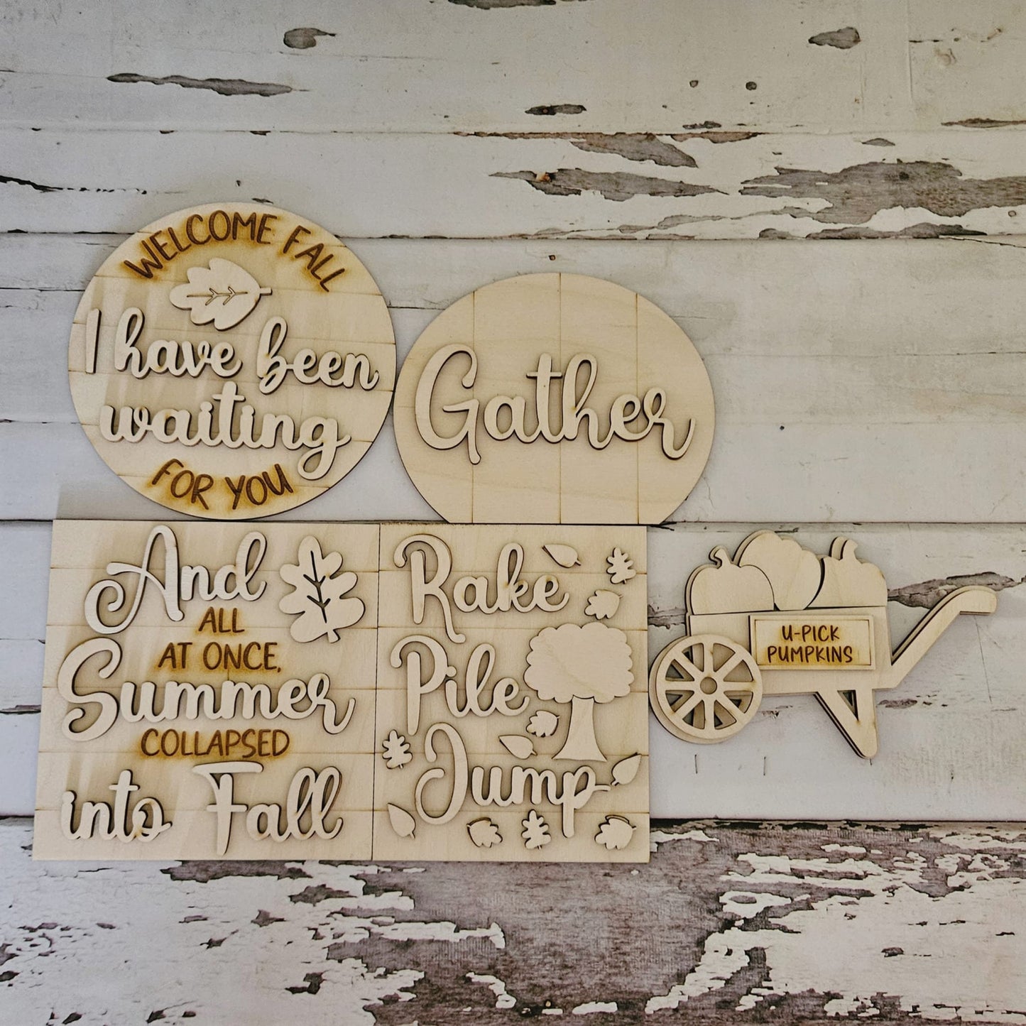 Fall tiered tray decor, Unfinished wood blanks, DIY Autumn decor, DIY tiered tray decor, Make your own tiered tray decor1787205793 - LaserOnTheHill