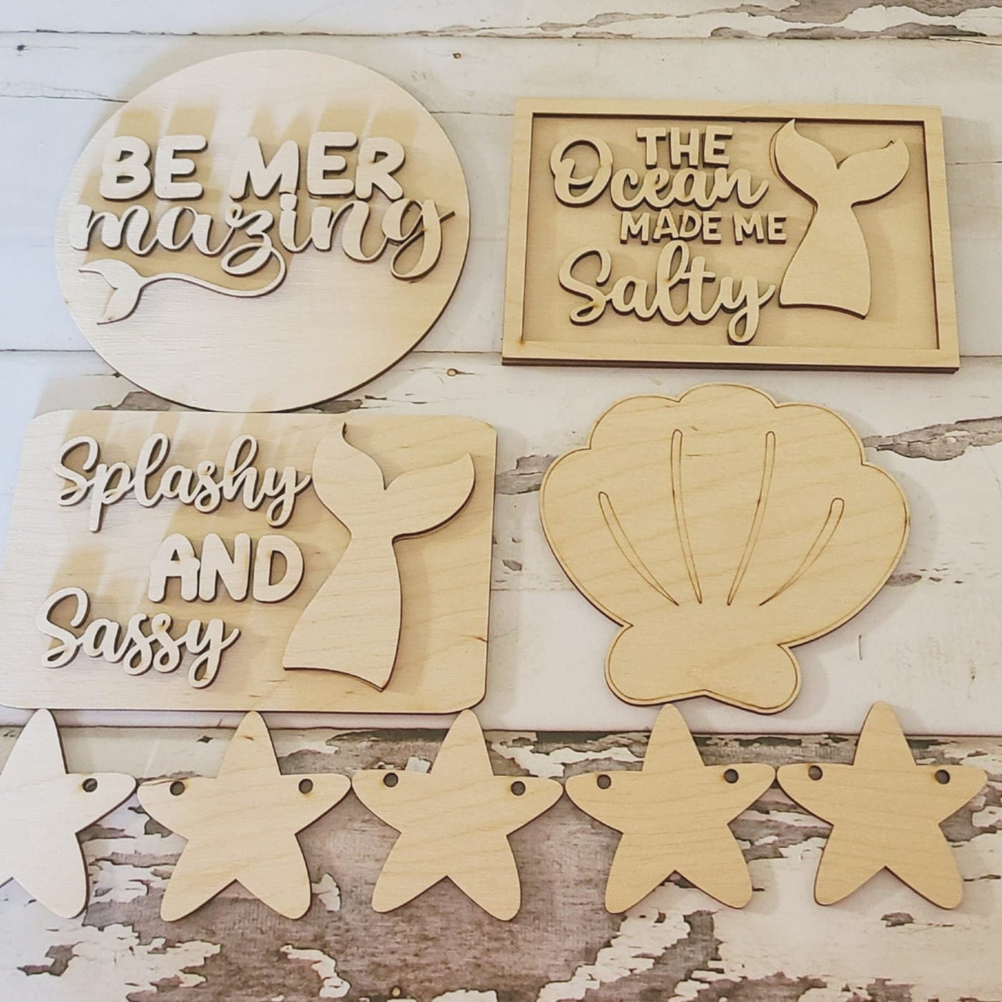 Mermaid tiered tray signs, Mermaid tiered tray decor, Summer tiered tray decor, Summer decor, Mermaid decor, Mermaid birthday1480220912 - LaserOnTheHill