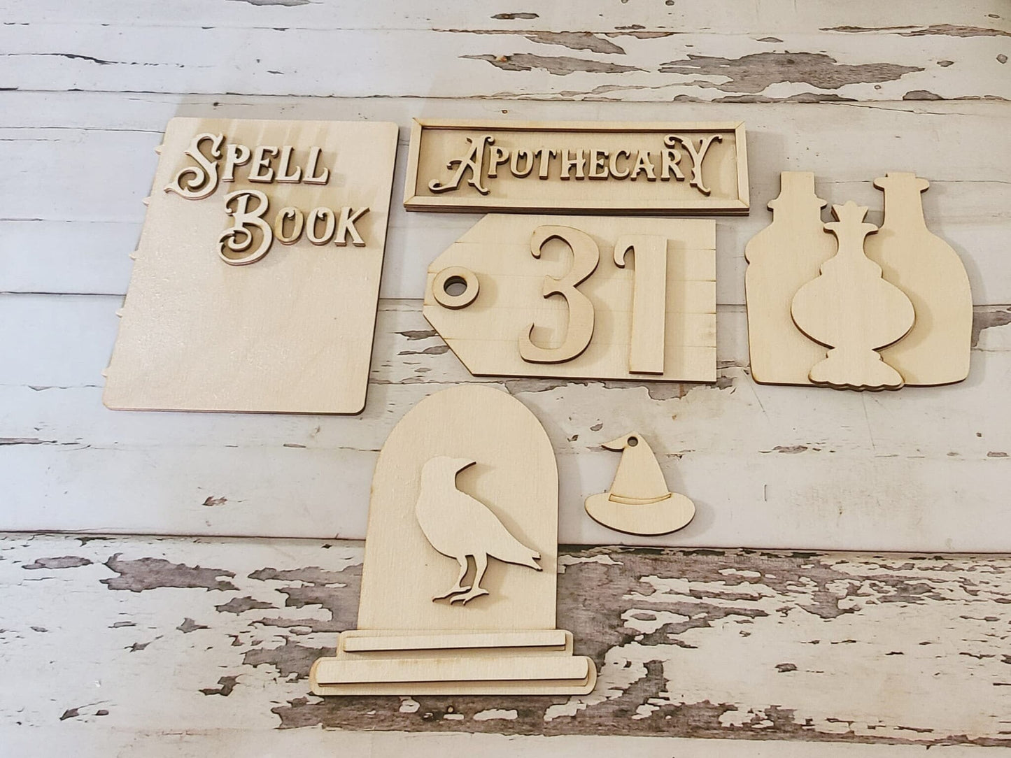 Halloween tiered tray decor bundle, Halloween tiered tray blanks, Fall decor blanks, Halloween DIY decor1553187257 - LaserOnTheHill