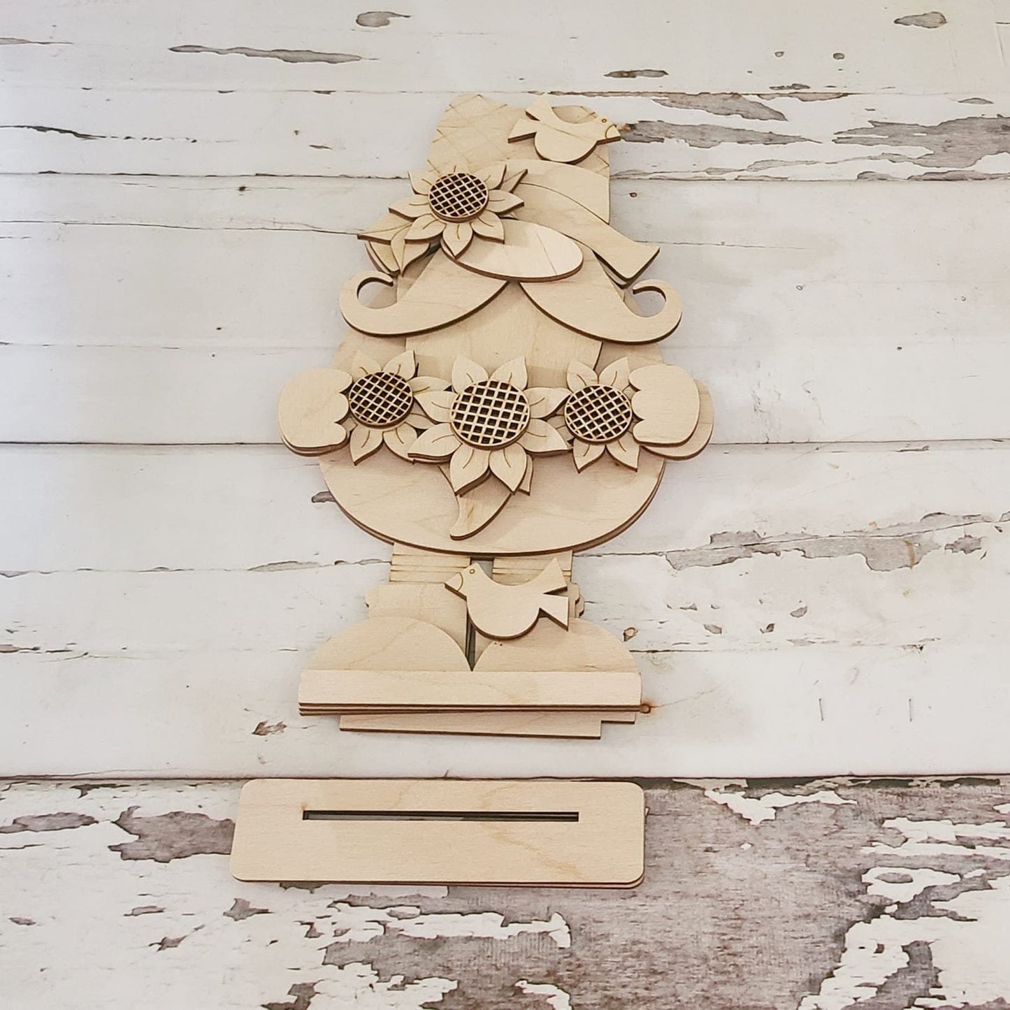 Fall Gnome shelf sitter wood blank diy, Fall tiered tray blank decor, Fall decor, Fall gnome DIY, Fall Shelf Sitter, Sunflower | Fall1519401887 - LaserOnTheHill