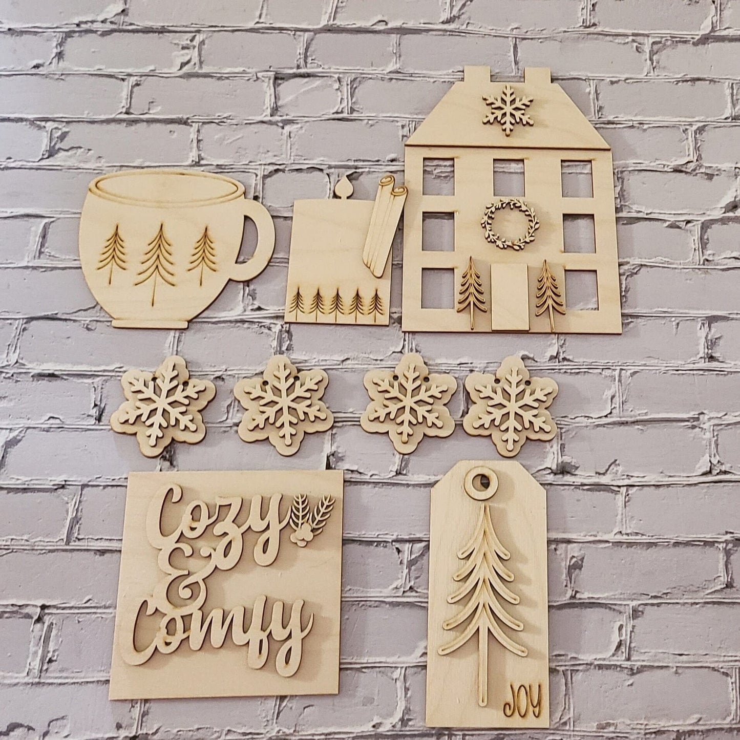 Christmas tiered tray decor diy blank, Tiered Tray Decor blank, Wood Craft Kit, Do It Yourself, DIY Craft Kit, 3D Decor, Christmas Decor DIY1313924836 - LaserOnTheHill