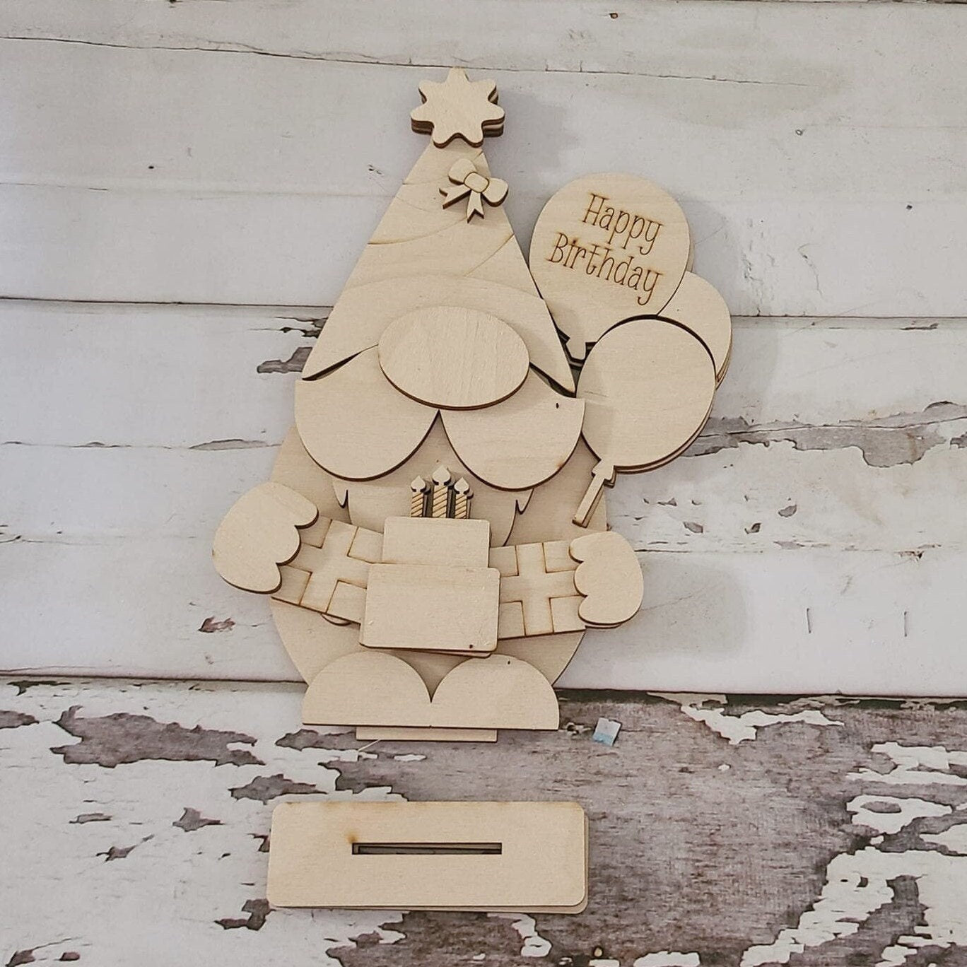 Birthday Gnome shelf sitter wood blank diy, birthday tiered tray blank decor, Summer decor, Birthday gnome DIY, Party Shelf Sitter1490214909 - LaserOnTheHill