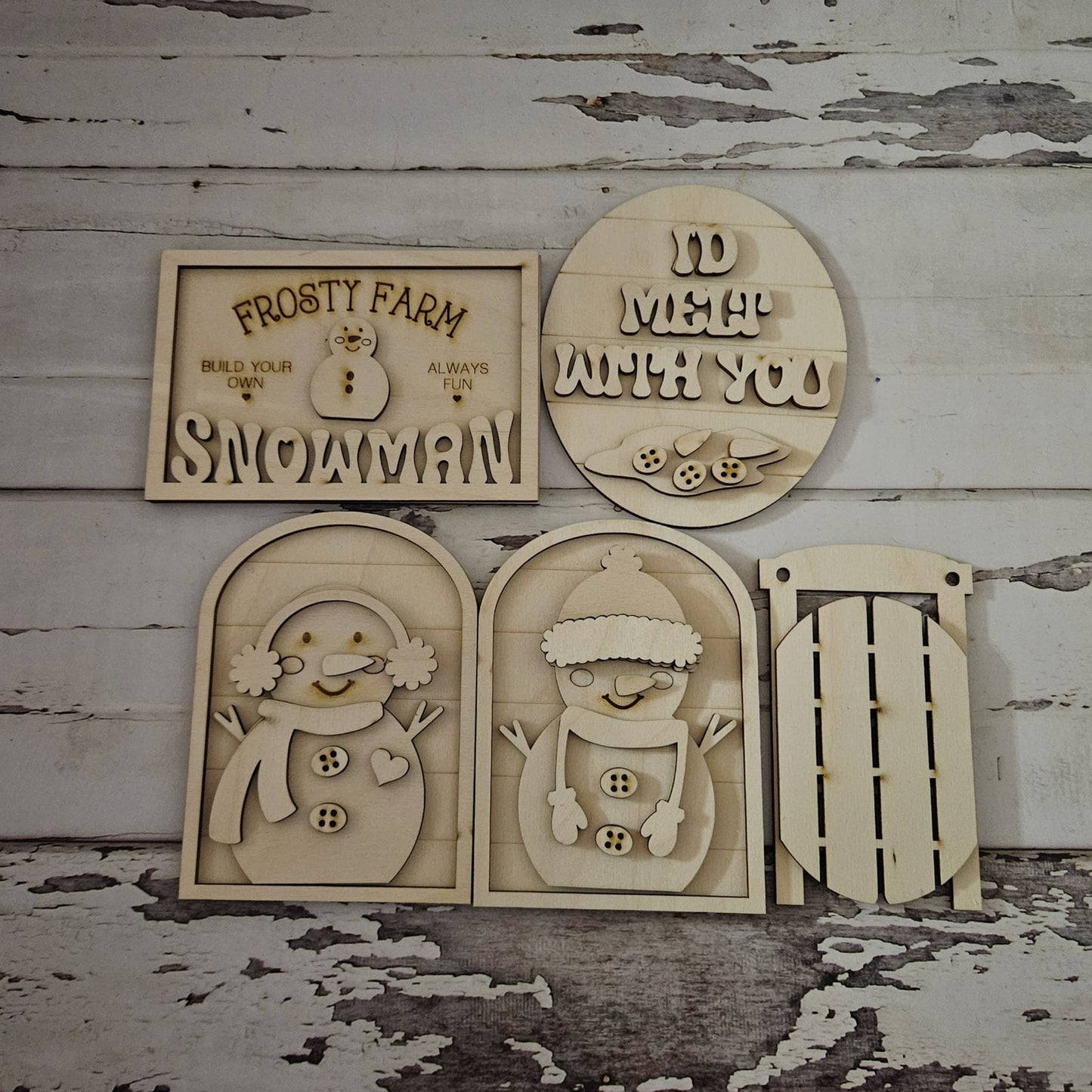 Winter tiered tray decor, Unfinished wood blanks, DIY Winter decor, DIY tiered tray decor, Make your own tiered tray decor1783459414 - LaserOnTheHill