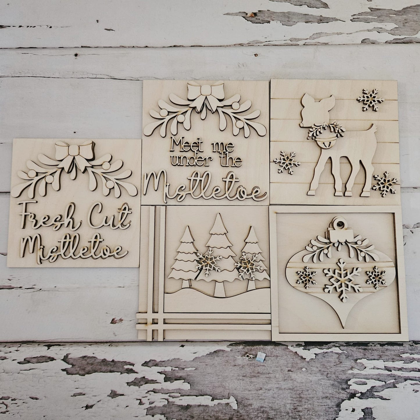 Christmas tiered tray decor diy blank, Tiered Tray Decor blank, Wood Craft Kit, Do It Yourself, DIY Craft Kit, 3D Decor, Christmas Decor DIY1779157978 - LaserOnTheHill