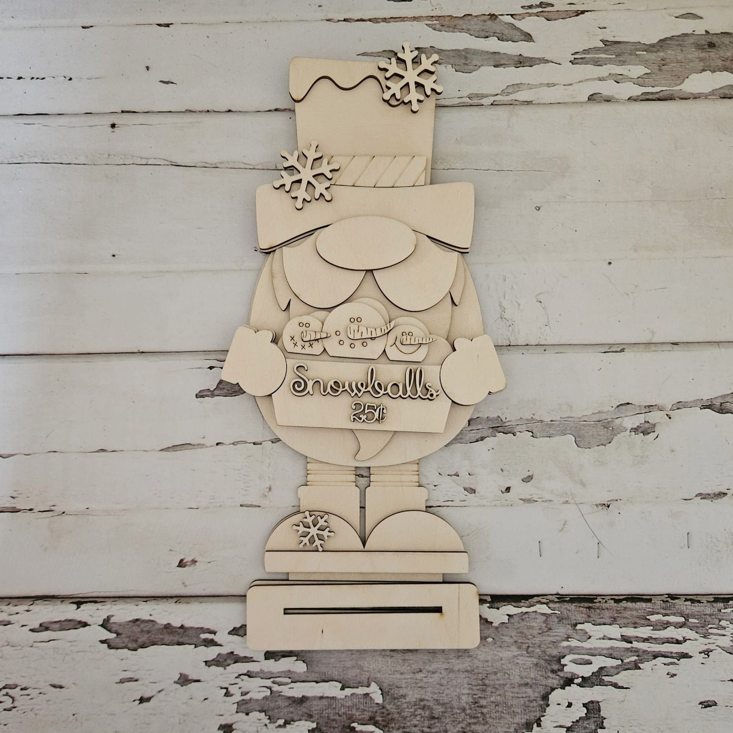 Winter Gnome shelf sitter wood blank diy, Snowman tiered tray blank decor, Winter decor, Christmas gnome DIY, Winter Shelf Sitter, Snowman1794609435 - LaserOnTheHill