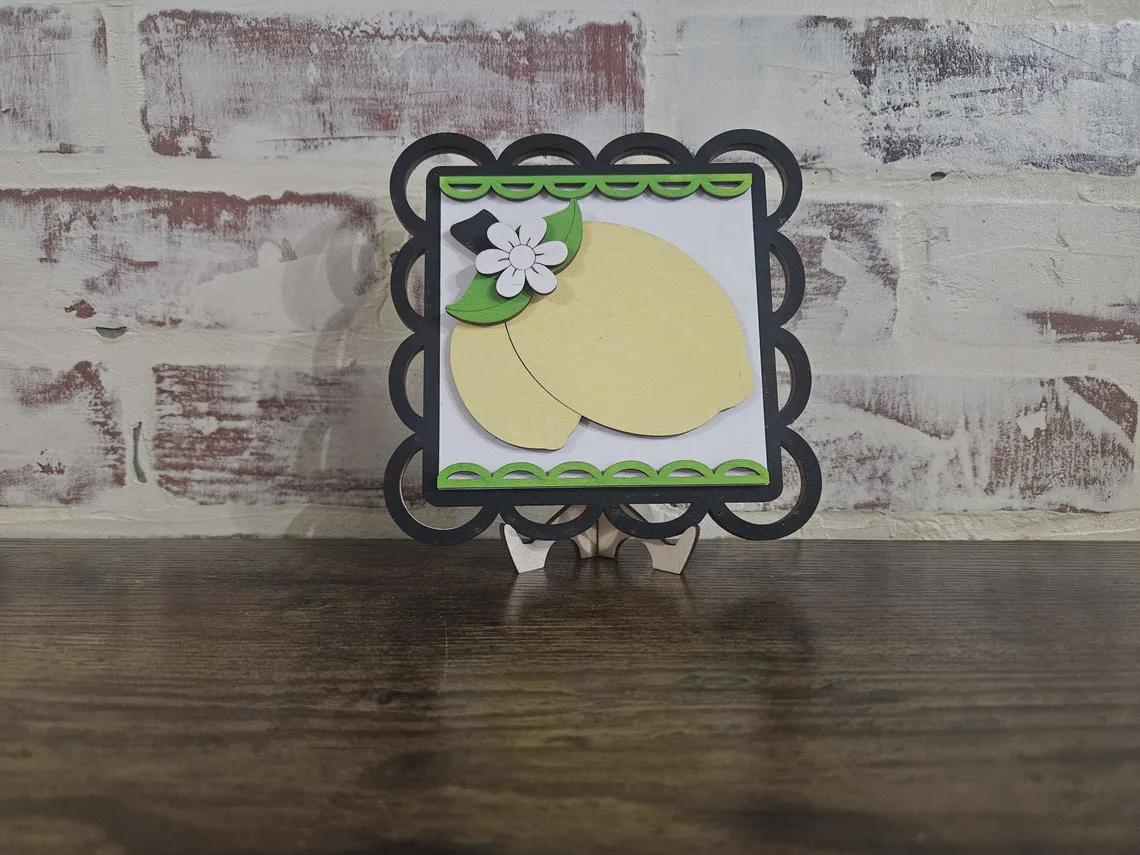 Lemonade Tiered Tray DIY Blank, Summer Wood Craft Kit
