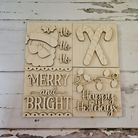 Christmas wood blanks - Christmas interchangeable DIY signs - Christmas tiered tray diy decor - DIY Christmas decor - Christmas diy craft