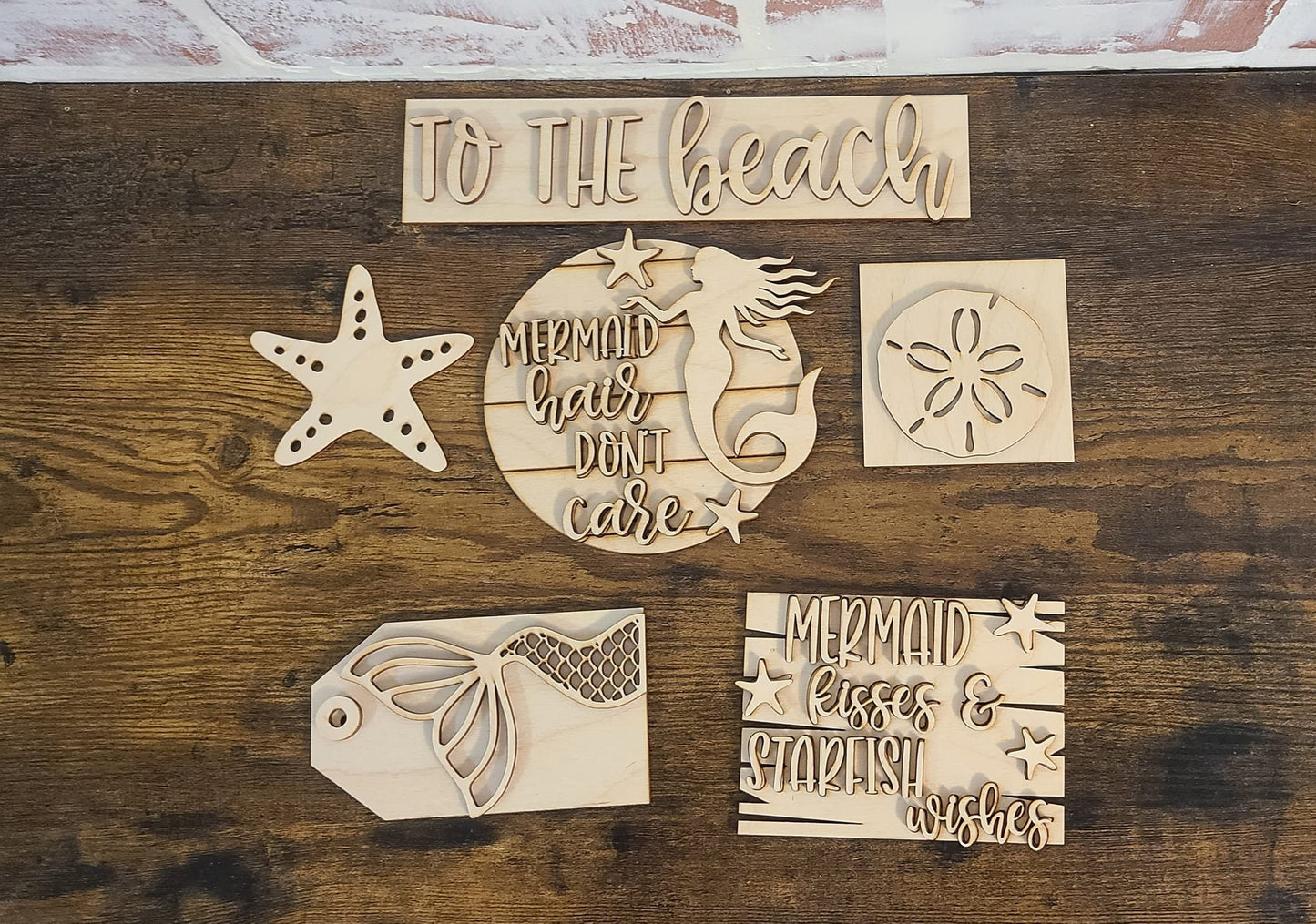 Mermaid Tiered Tray Signs, Summer Coastal Decor (DIY)