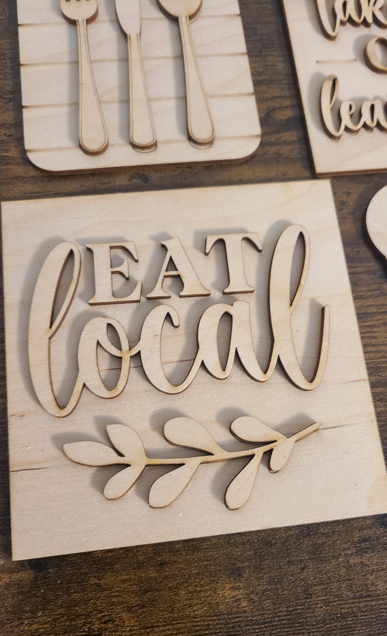 Farmhouse Tiered Tray Decor, Kitchen Signs Set