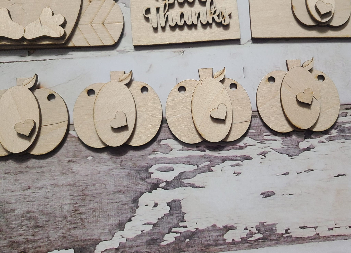 Unfinished Wood Thanksgiving Tiered Tray Decor DIY Kit