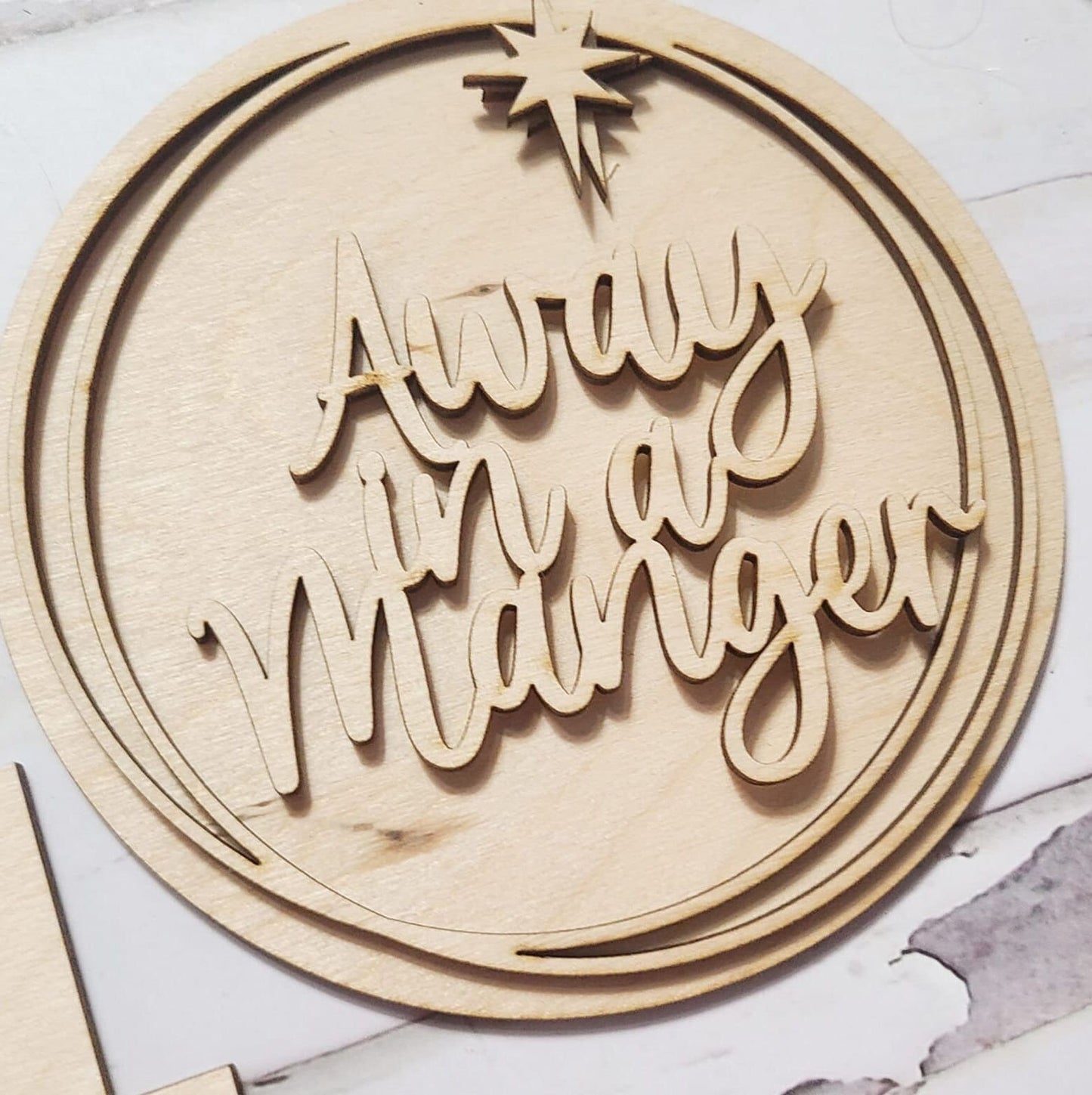 Christmas Tiered Tray Decor, DIY Wood Craft Kit, Nativity Scene