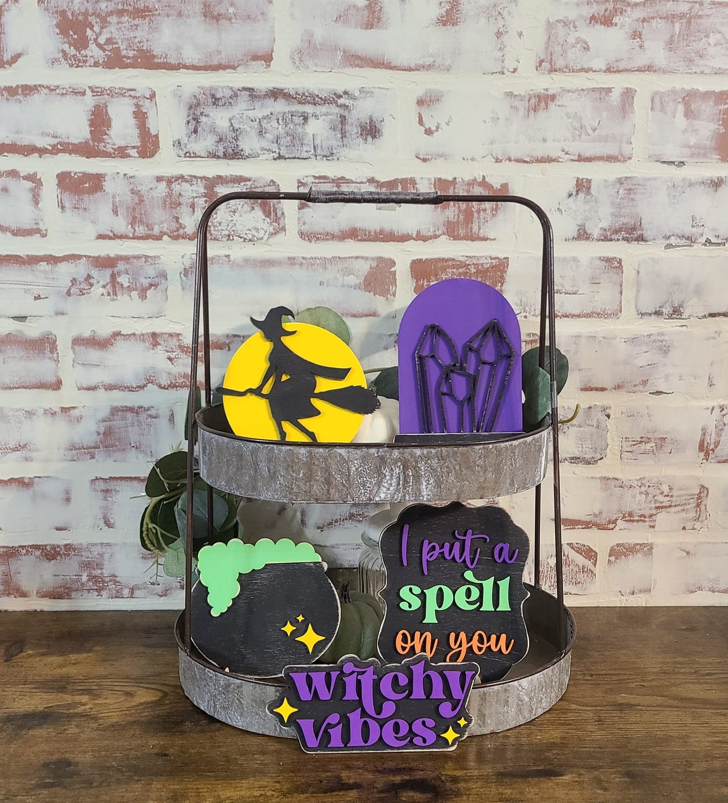 Halloween Tiered Tray Blanks, Witch Decor, DIY Fall Decor
