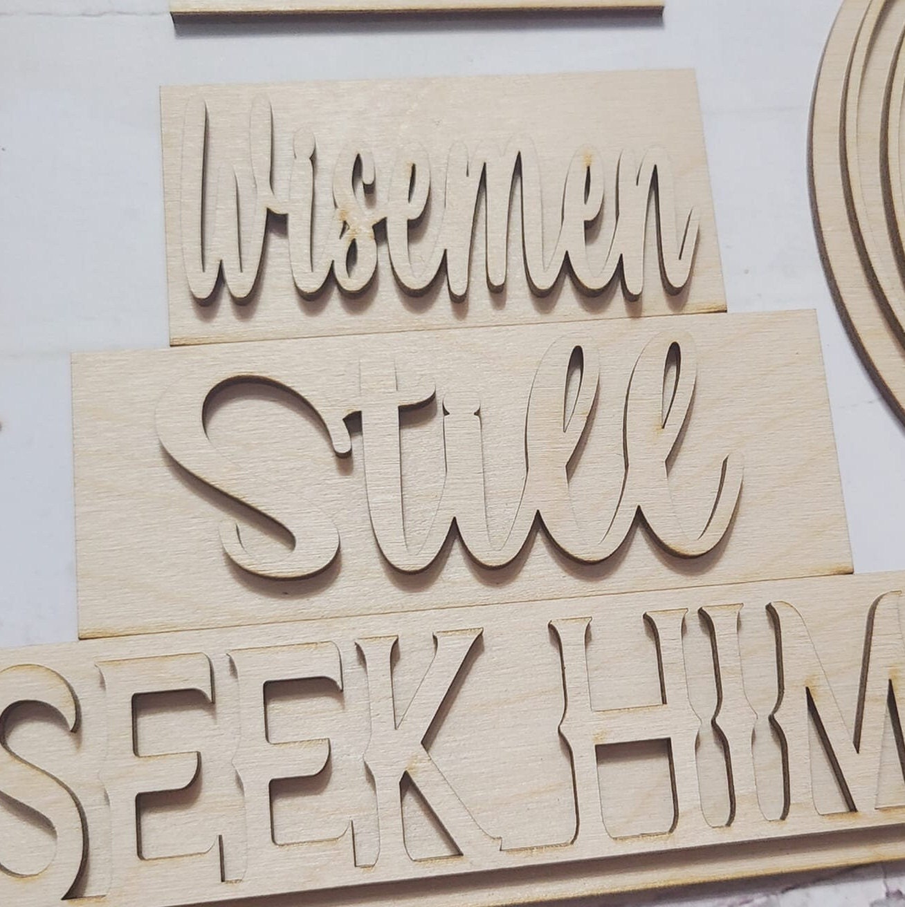 Christmas Tiered Tray Decor, DIY Wood Craft Kit, Nativity Scene