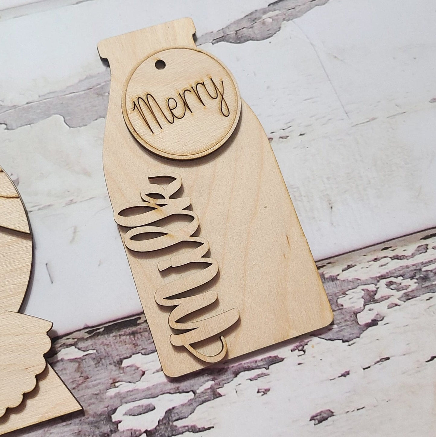 DIY Christmas Tiered Tray Decor Blanks, Wood Craft Kit