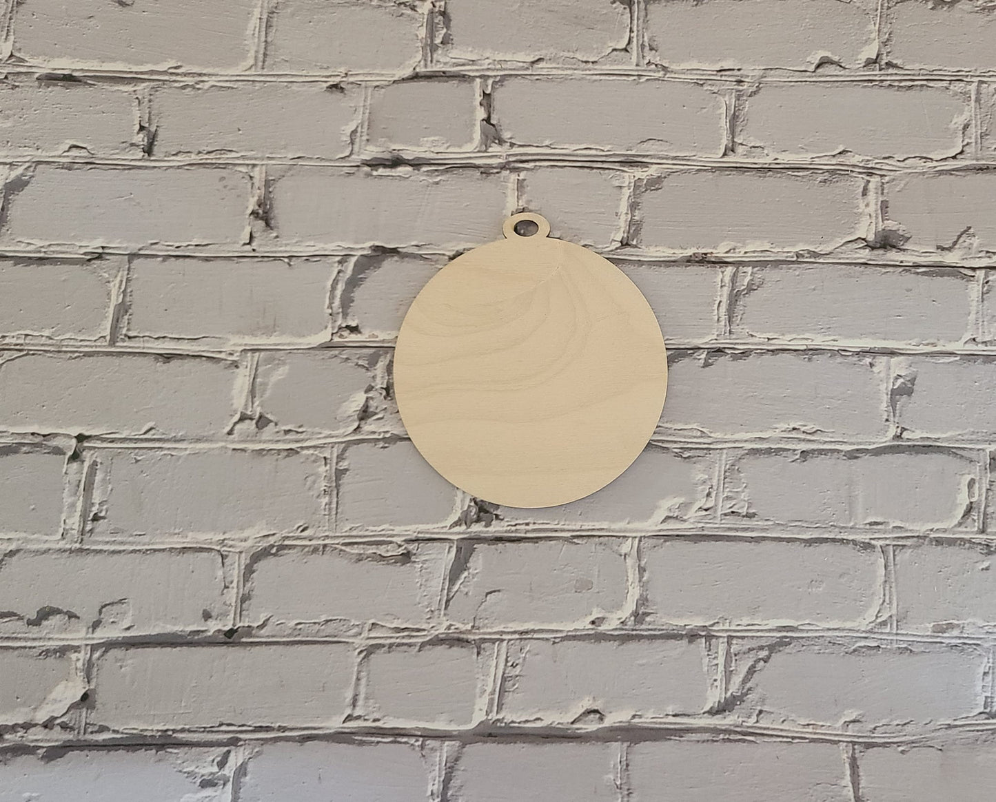 Blank Wood Christmas Ornament, DIY Craft, 3 Inch Tag