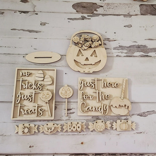 Halloween Tiered Tray Decor Bundle, DIY Wood Blanks