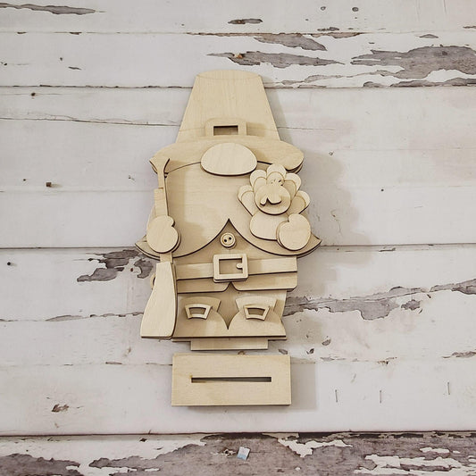 Thanksgiving Gnome Wood Blank, DIY Fall Tiered Tray Decor