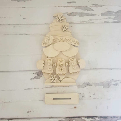Christmas Gnome Wood Blank, DIY Tiered Tray Decor