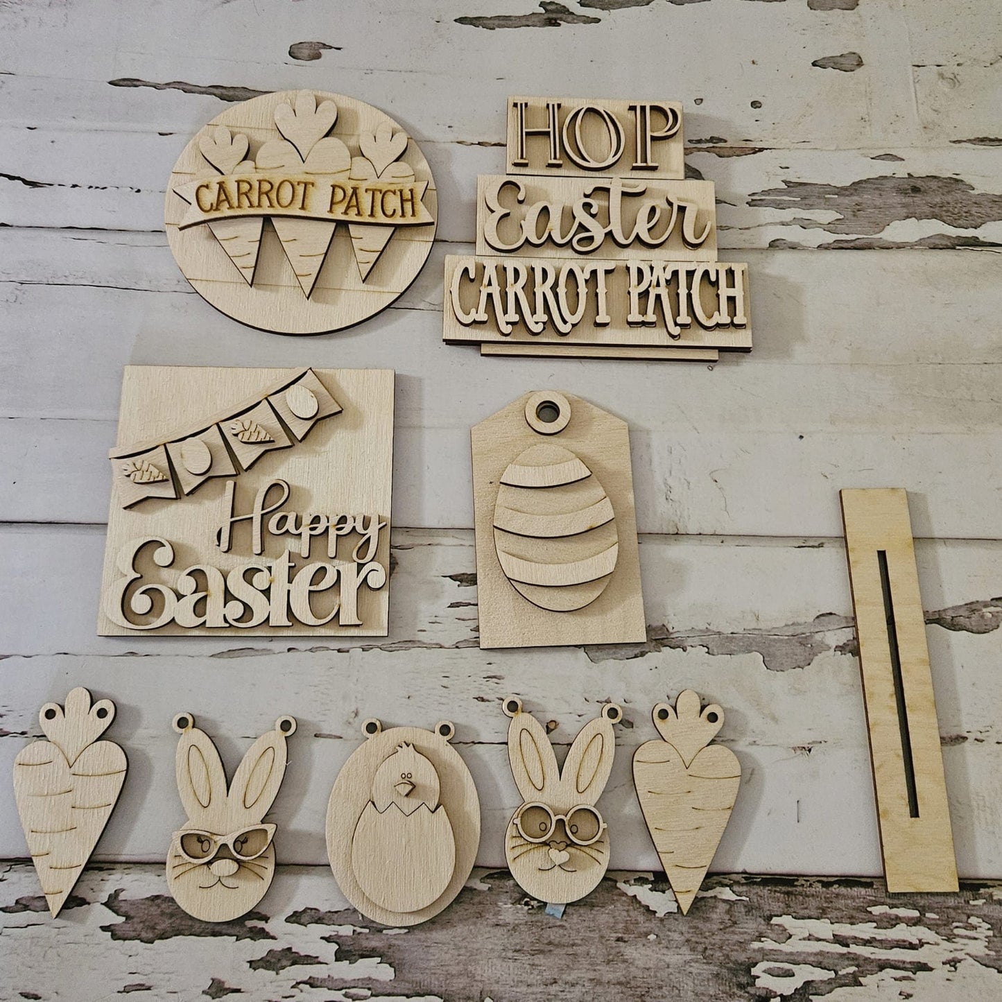 Easter tiered tray decor blank. Make your own tiered tray bundle. Spring Tier decor, Easter decor, Colorful mini signs, Tier tray kit, DIY