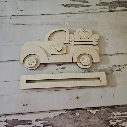 Valentine's Day Truck Shelf Sitter, DIY Wood Blank